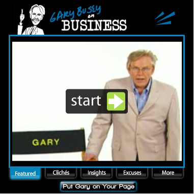 Gary Busey spuing his business acumen